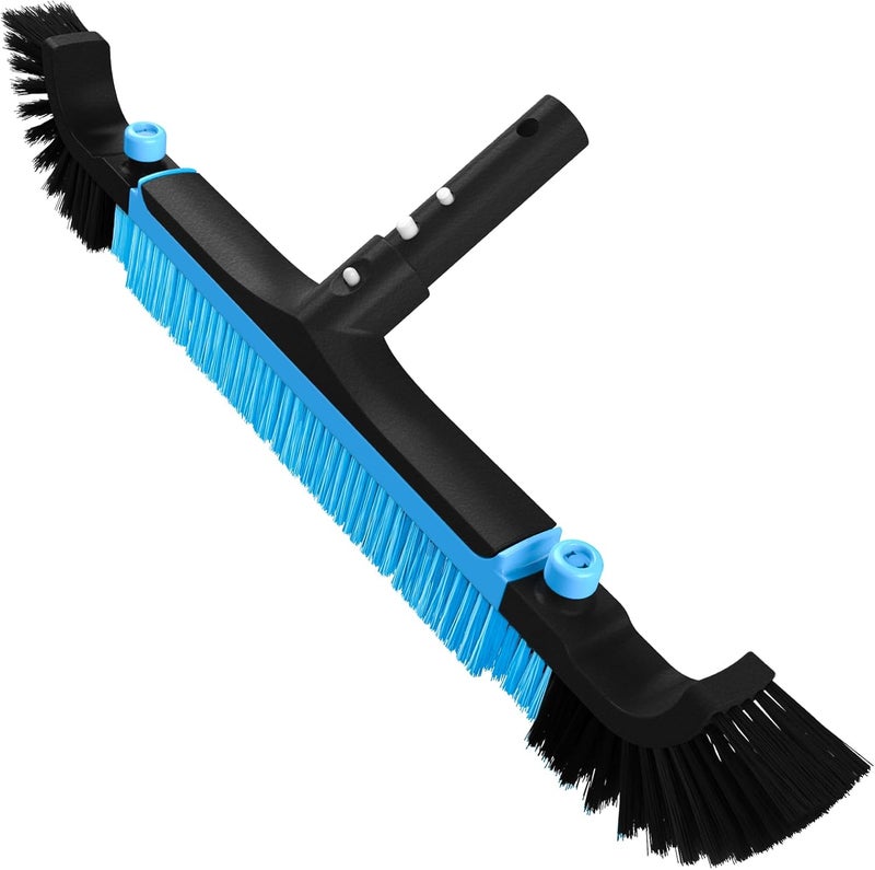 Poolvio 22" Extra-Wide Pool Brush Head, Heavy-Duty Pool Scrubber Brush with Detachable Corner Brush & Strong Nylon Bristles for Walls & Floors in Above-Ground and Inground Pools (Blue) - Image 1